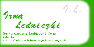 irma ledniczki business card